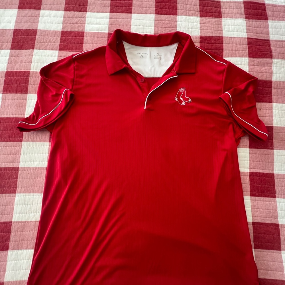 Antigua Red Boston Red Sox Golf Polo Shirt men’s size XL - Picture 1 of 9